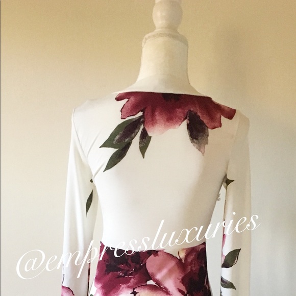 Cream Floral Maxi Dress✨✨ - Picture 2 of 3